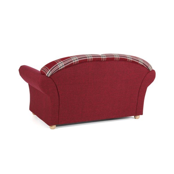 Czerwona sofa w kratkę Max Winzer Corona, 151 cm-image-2