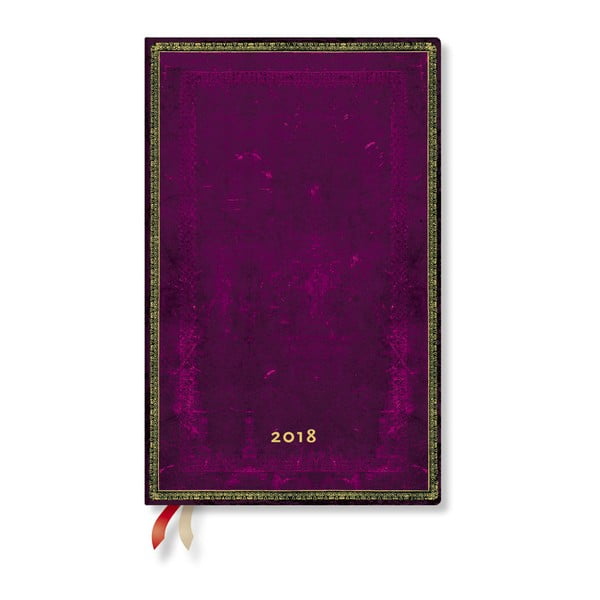 Kalendarz na rok 2018 z układem wertykalnym Paperblanks Cordovan Maxi