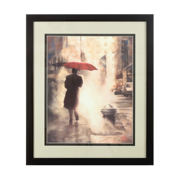 Obraz Man Under Umbrella, 60x71 cm