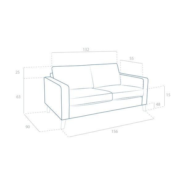 Sofa dwuosobowa Tom Cognac-image-2