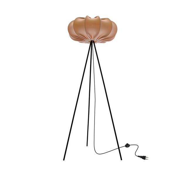 Beżowa lampa stojąca z tekstylnym kloszem (wysokość 147 cm) Cafee – Candellux Lighting-image-2