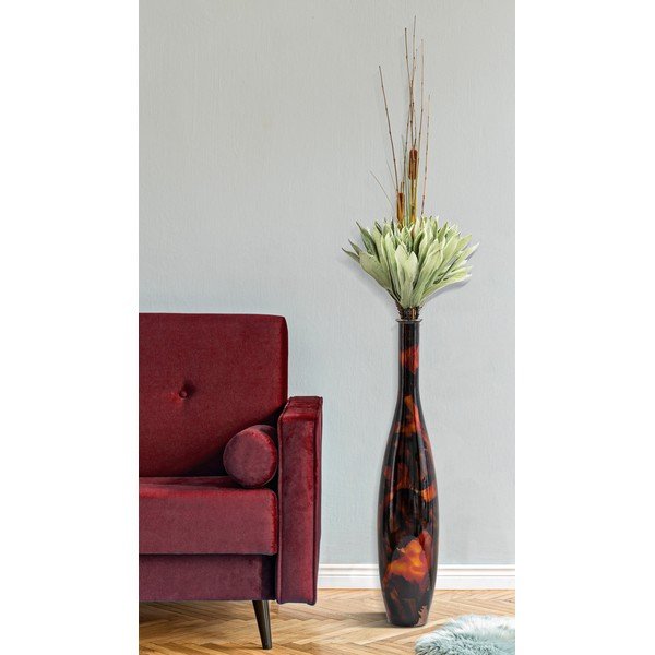 Brązowy wazon ze szkła z recyklingu Mauro Ferretti Ares, wys. 100 cm-image-1