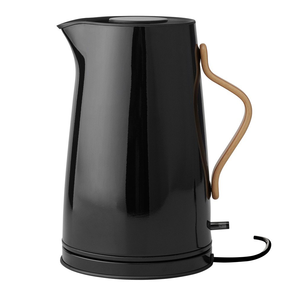 Czarny czajnik elektryczny ze stali nierdzewnej 1,2 l Emma – Stelton