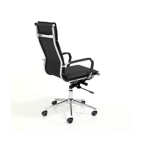 Czarne krzesło biurowe z imitacji skóry Premier – Tomasucci-image-2