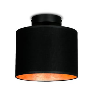Czarna lampa sufitowa z detalem w kolorze miedzi Sotto Luce MIKA Elementar XS CP, ⌀ 20 cm