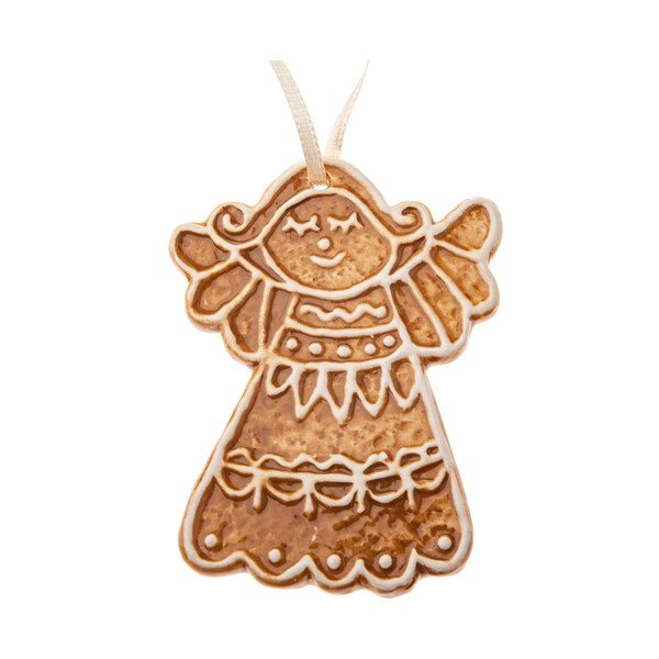 Ozdoba świąteczna ceramiczna 10 cm Gingerbread Angel – Dakls
