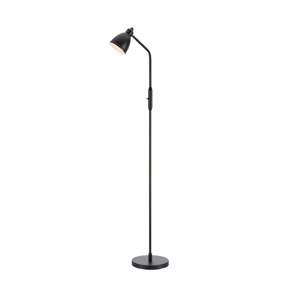 Lampa stojąca w kolorze matowej czerni z metalowym kloszem (wys. 143 cm) Story – Markslöjd