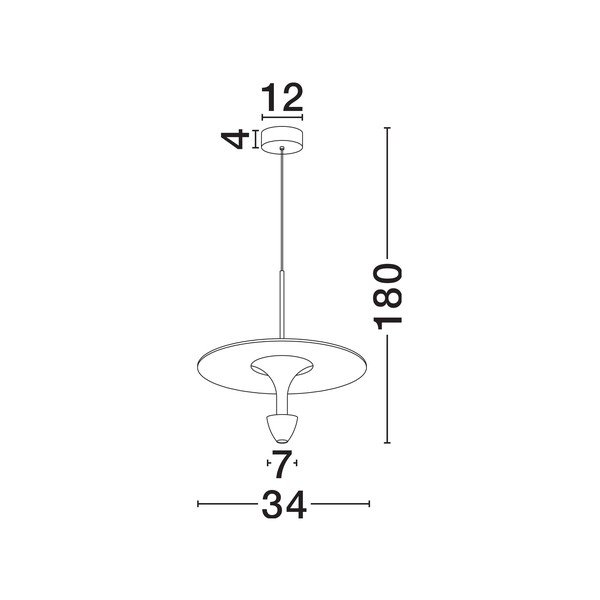 Aluminiowa lampa wisząca LED w kolorze matowej czerni ø 34 cm Topio – Nova Luce-image-4