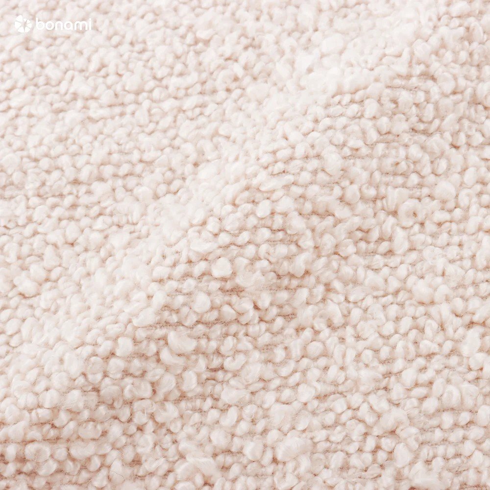 Beżowy fotel z materiału bouclé Poppy – Micadoni (zdjęcie 4)