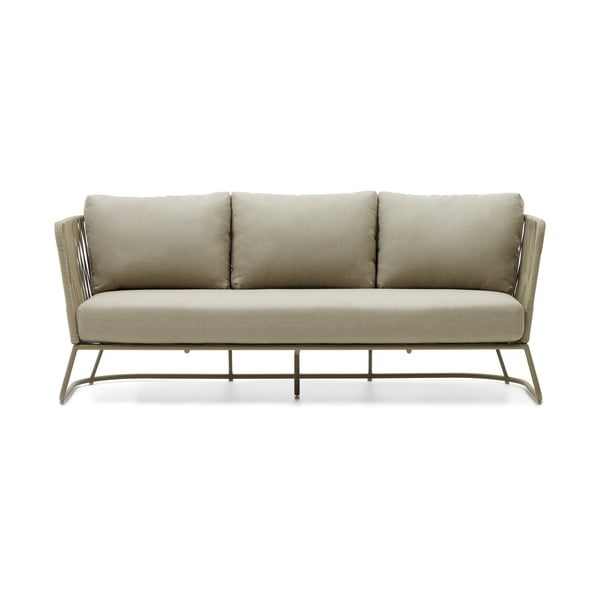 Stalowa sofa ogrodowa w kolorze khaki Saconca – Kave Home