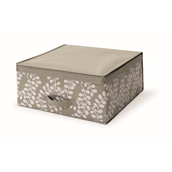 Brązowe pudełko z pokrywką Cosatto Floral, 45x45 cm