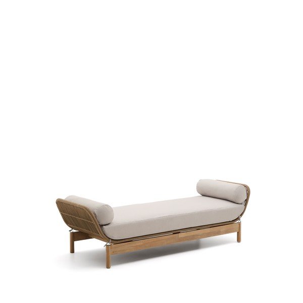 Sofa ogrodowa z litego drewna akacjowego w naturalnym kolorze Catalina – Kave Home-image-2