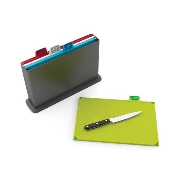 Zestaw desek do krojenia ze stojakiem New Index, duży, ciemnoszary-image-1