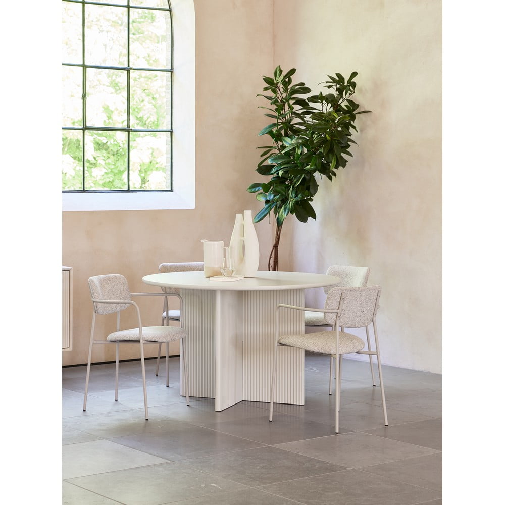 Jasnoszary okrągły stół ø 110 cm Palma – Unique Furniture (zdjęcie 3)