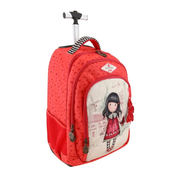 Czerwony plecak szkolny Santoro London Time To Fly-image-1