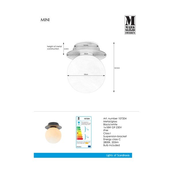 Czarna lampa wisząca Markslöjd Mini-image-1