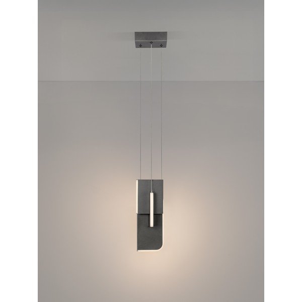 Jasnoszara metalowa lampa wisząca LED ze ściemniaczem Totem – Nova Luce-image-4