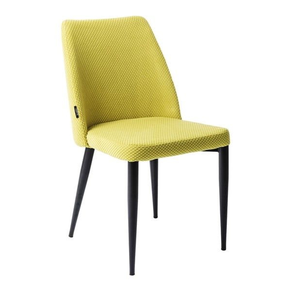 Żółte krzesło do jadalni Kare Design Amalfi
