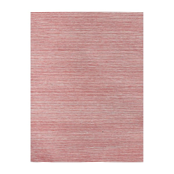 Wełniany dywan Casa Red/White, 160x230 cm