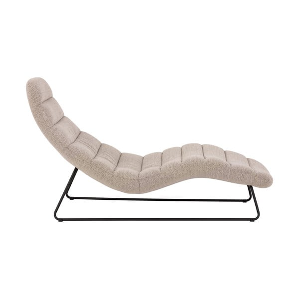 Beżowy szezlong z materiału bouclé Chaplin – Actona-image-2