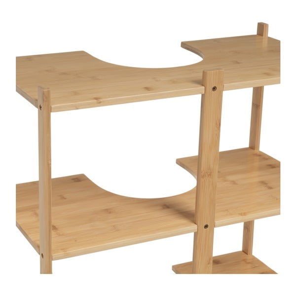 Bambusowa szafka pod umywalkę w naturalnym kolorze 60x60 cm – Casa Selección-image-2