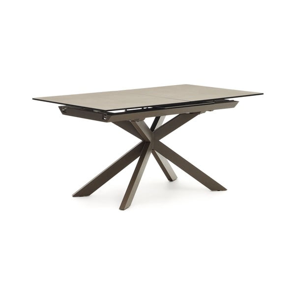 Brązowy rozkładany stół z ceramicznym blatem 90x160 cm Atminda – Kave Home