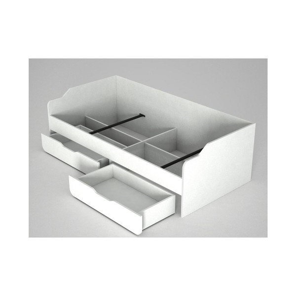 Białe drewniane łóżko jednoosobowe Young-image-1