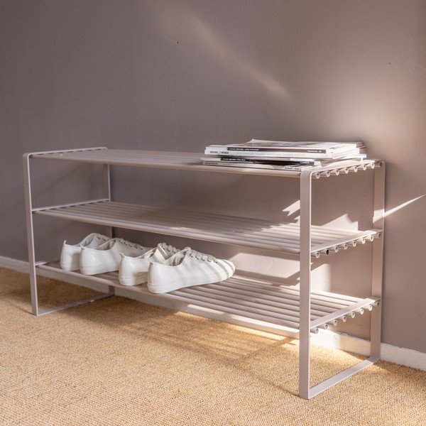Szarobrązowa metalowa szafka na buty 70x48,5x29 cm Rex – Spinder Design-image-1