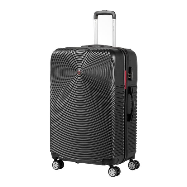 Czarna walizka na kółkach Murano Traveller, 75x46 cm