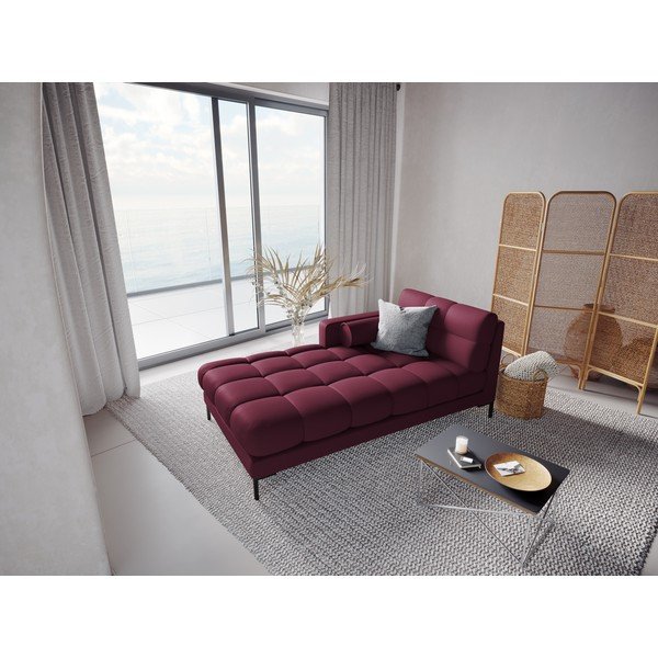 Ciemnoczerwona szezlong Cosmopolitan Design Bali, lewostronny-image-4