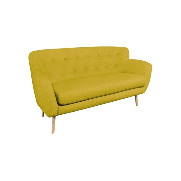Żółta sofa dwuosobowa Kooko Home Pop-image-1