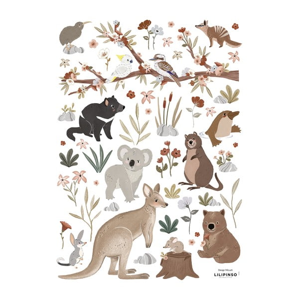 Naklejki dziecięce 30x42 cm Australian Animals – Lilipinso