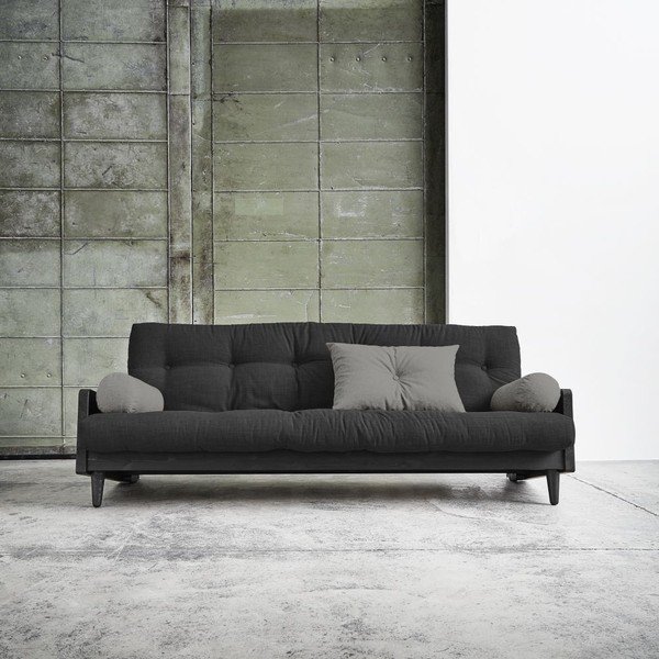 Sofa rozkładana Karup Indie Black/Dark Grey/Granite Grey-image-1