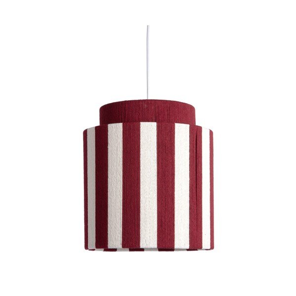 Czerwona/biała lampa wisząca z liny ø 30 cm Vienna Stripes – Leitmotiv