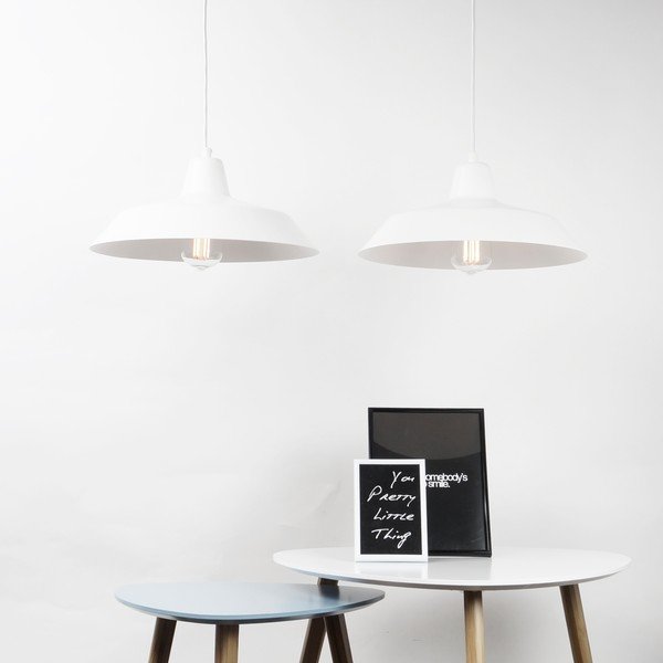 Biała podwójna lampa wisząca Sotto Luce Cinco-image-1