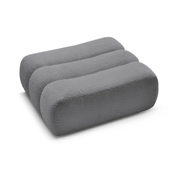 Szary podnóżek z materiału bouclé Azra – Bobochic Paris-image-3