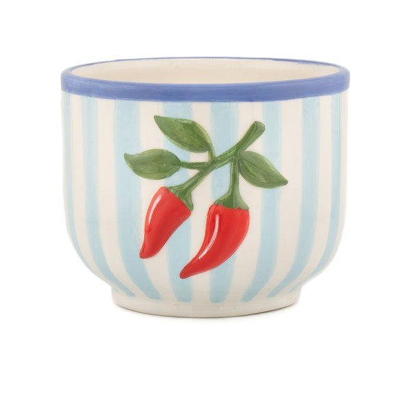 Ceramiczna ręcznie malowana osłonka na doniczkę ø 12 cm Chilli – Sass & Belle