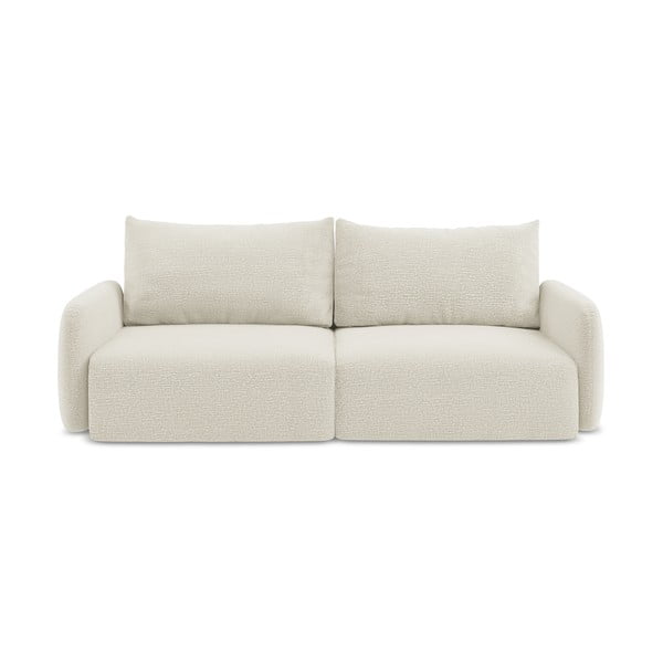 Kremowa rozkładana/ze schowkiem sofa 238 cm Kalena – Makamii