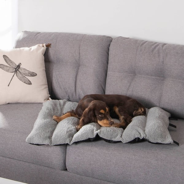 Czarny koc dla psów z materiału sherpa 50x80 cm – Love Story-image-1