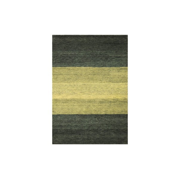 Dywan wełniany Baku Stripe Green, 70x140 cm