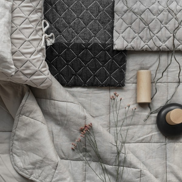 Szare tapicerowane łóżko jednoosobowe ze stelażem 90x200 cm Sleepy Luna – Miuform-image-3