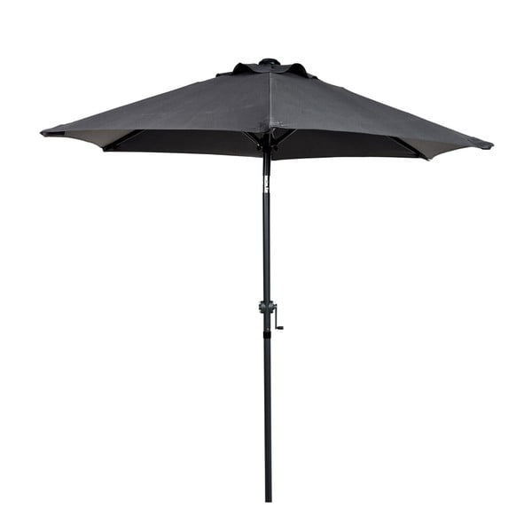 Antracytowy parasol ogrodowy z zapięciem Butlers Siesta, wys. 180 cm