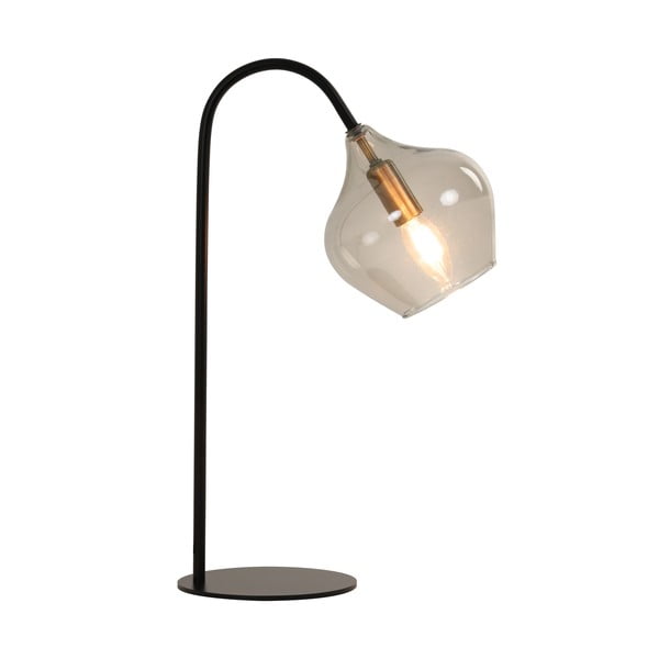 Czarna lampa stołowa (wysokość 50,5 cm) Rakel – Light & Living