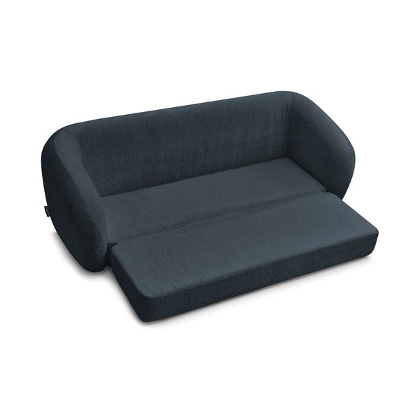 Ciemnoniebieska rozkładana sofa z tkaniny szenilowej 228 cm Neyo – Bobochic Paris-image-4