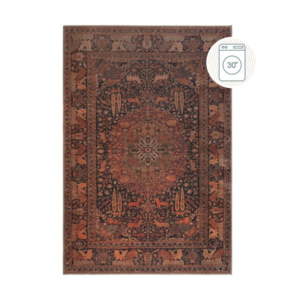 Bordowy dywan odpowiedni do prania 190x290 cm Nico Global – Flair Rugs