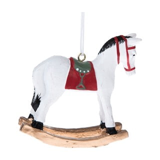 Biała dekoracja wisząca w kształcie konia Dakls