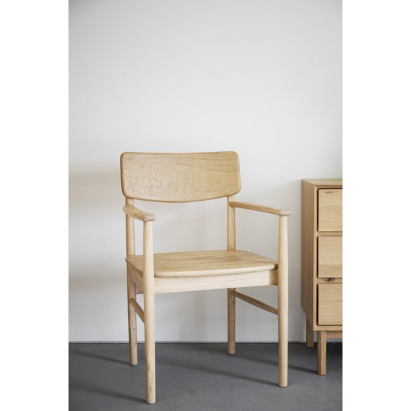 Naturalne krzesło z litego drewna dębowego Maidstone – Rowico-image-1