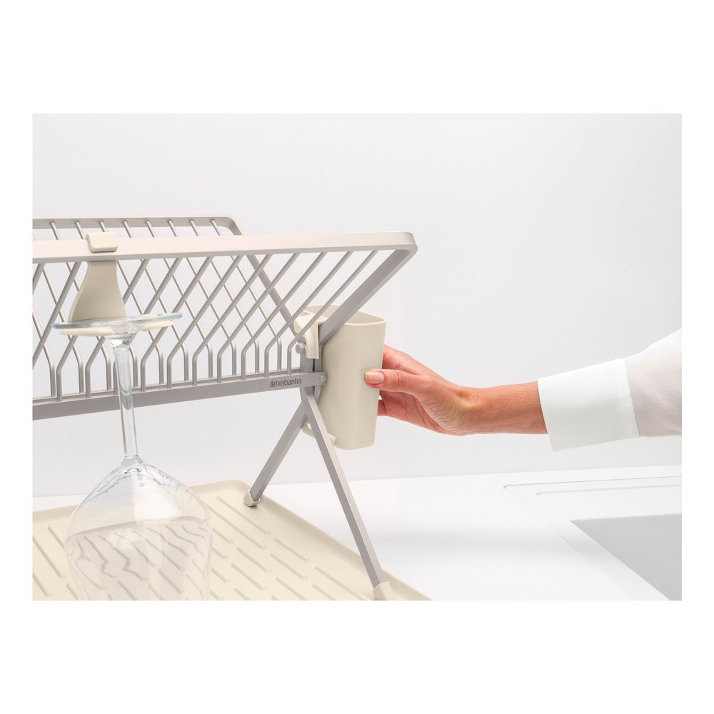 Beżowy metalowy ociekacz dwupiętowy 42x51 cm – Brabantia (zdjęcie 3)