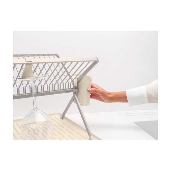Beżowy metalowy ociekacz dwupiętowy 42x51 cm – Brabantia-image-2