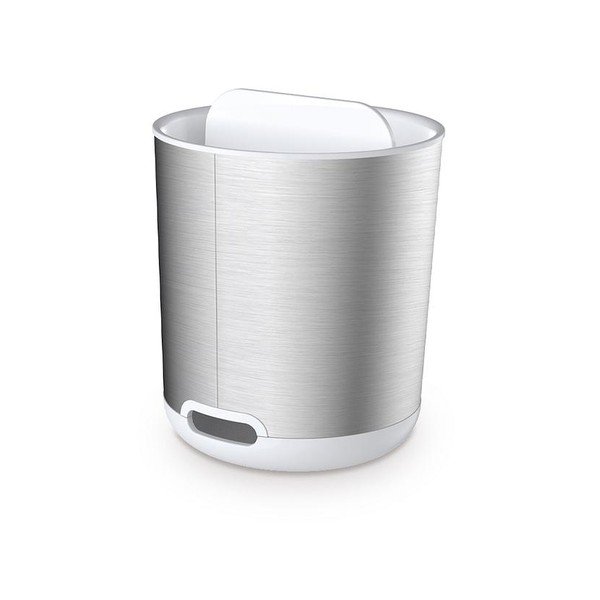 Kubek na szczoteczki do zębów ze stali nierdzewnej w kolorze srebra Duo Steel – Joseph Joseph-image-3